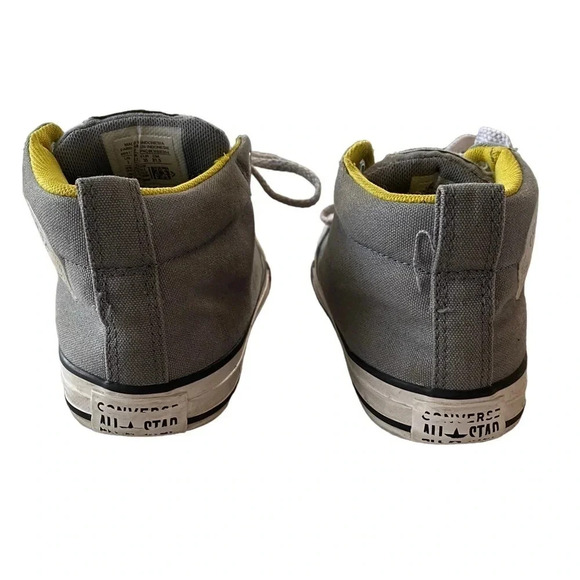 Kids Converse Grey and Yellow Low Tops Size 3 - Picture 6 of 7